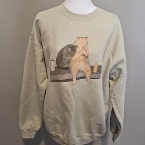 Gildan Cat Duo Sweatshirt - Cream